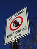 English: A sign that states "No Texting W...